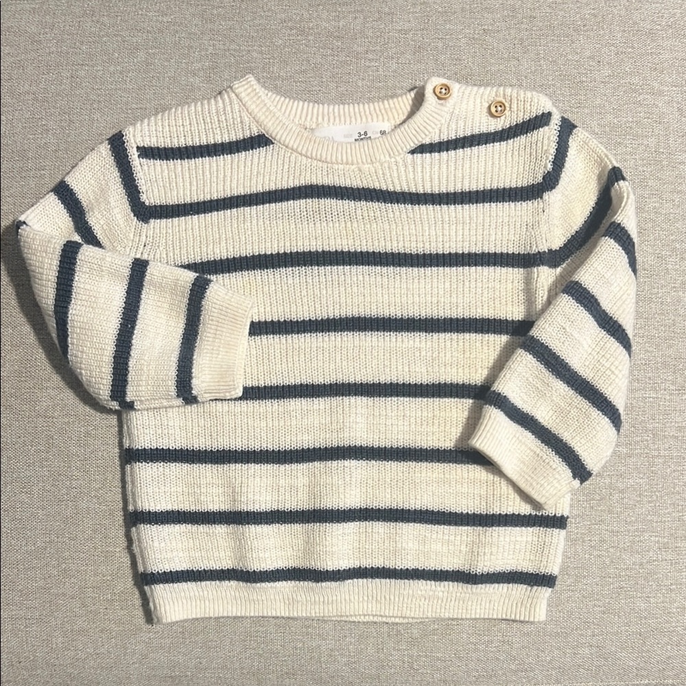 Zara Striped Baby Sweater - Size 3-6 Months